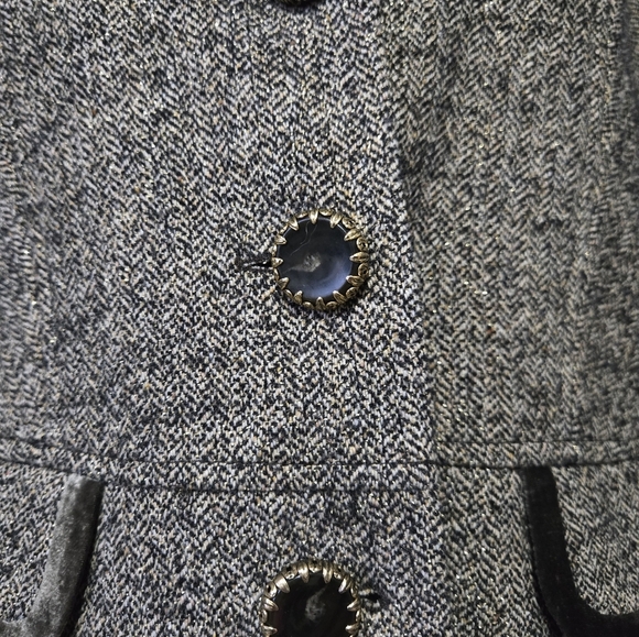 LUISA CERANO Wool Blazer With Velvet Lined Collar And Silk Lining. Size 10 - Picture 3 of 16